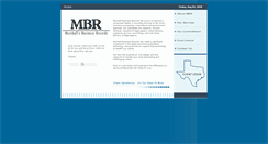 Desktop Screenshot of mbrecords.net